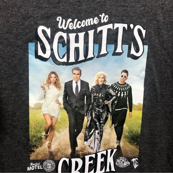 Schitts Creek Graphic Sweater Gray Womens NWT - Picture 2 of 3